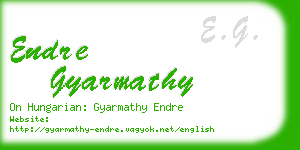 endre gyarmathy business card